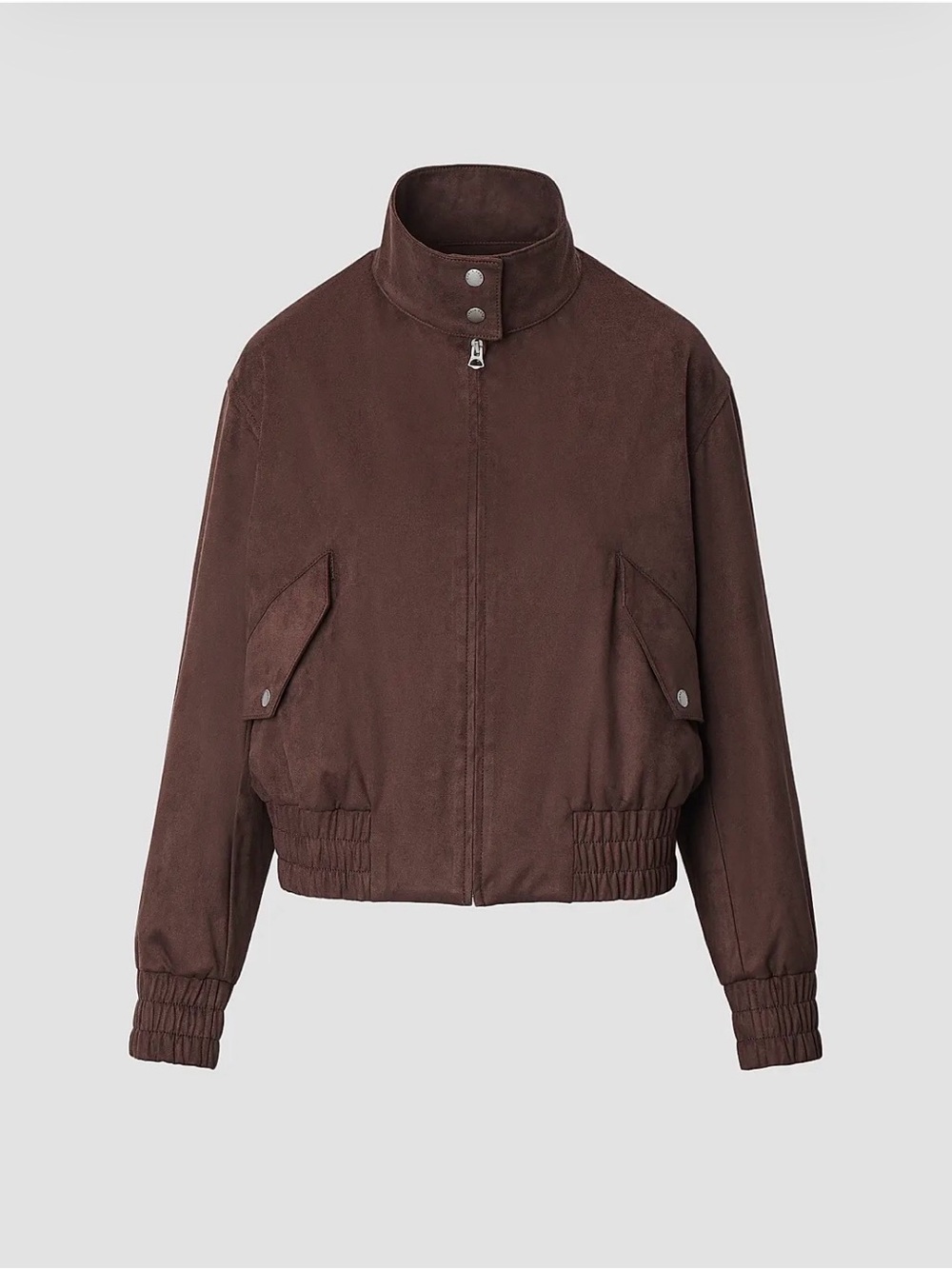 rag & bone Eliza Faux-Suede Bomber Jacket